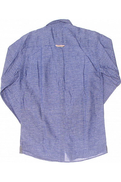 Pánská Košile Lněná Modrá JACK & JONES Vel. S
