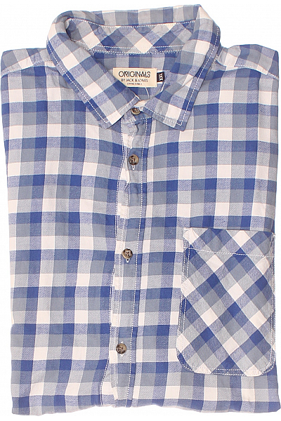 Vzorovaná Pánská Košile Modrá JACK & JONES Vel. XXL
