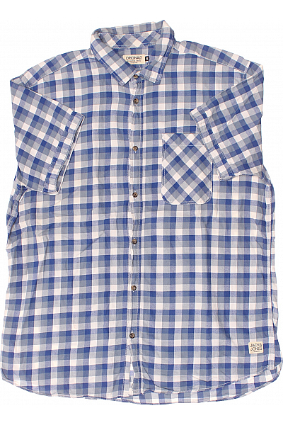 Vzorovaná Pánská Košile Modrá JACK & JONES Vel. XXL