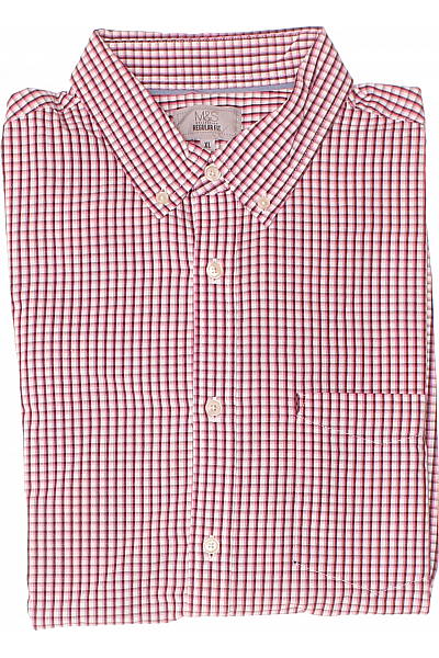 Marks & Spencer Vzorovaná Pánská Košile Růžová Vel. XL