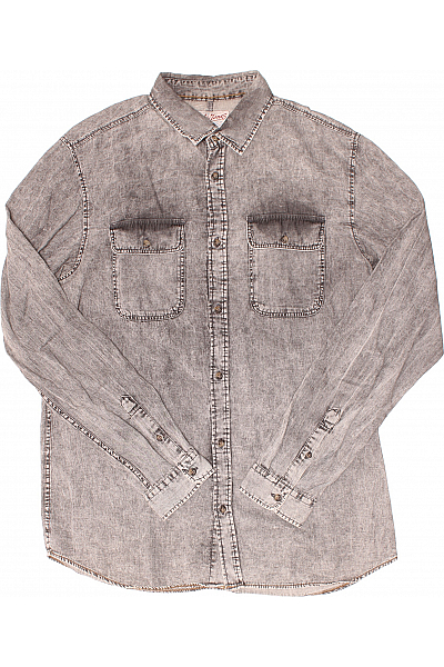 Riflová Pánská Košile Černá JACK & JONES Vel. XL