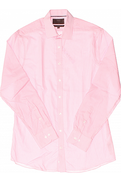 Pánská Košile Růžová Marks & Spencer Vel. 39/40