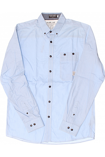 JACK & JONES Pánská Košile Jednobarevná Modrá Vel. L