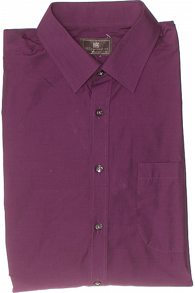 Marks & Spencer Pánská Košile Fialová Second Hand Vel. 43
