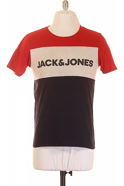 Pánské Tričko Barevné JACK & JONES Second Hand Vel. M