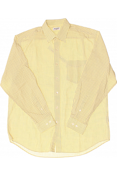 Vzorovaná Pánská Košile Žlutá Balmain Second hand Vel. 41
