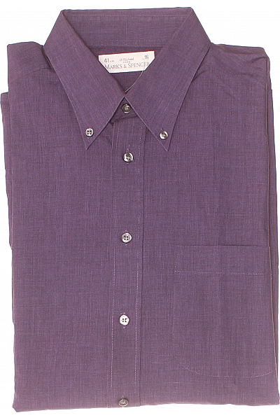 Pánská Košile Fialová Marks & Spencer Second Hand Vel. 41