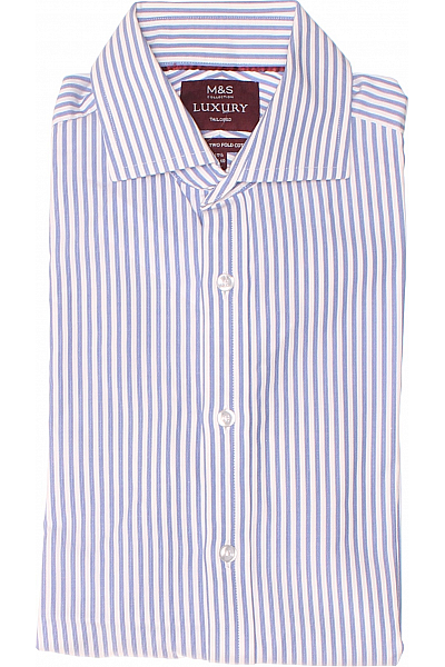 Vzorovaná Pánská Košile Barevná Marks & Spencer Vel. 39/40