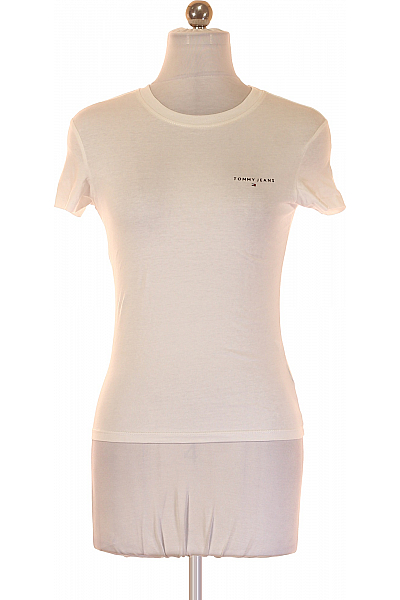 TOMMY HILFIGER Jednoduché Dámské Tričko Bílé