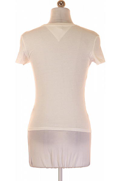 TOMMY HILFIGER Jednoduché Dámské Tričko Bílé