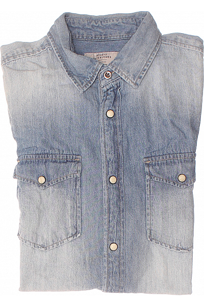 JACK & JONES Pánská Košile Modrá Vel. M