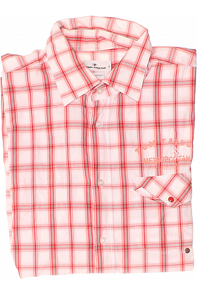 Pánská Košile Červená TOM TAILOR Second Hand Vel. XL