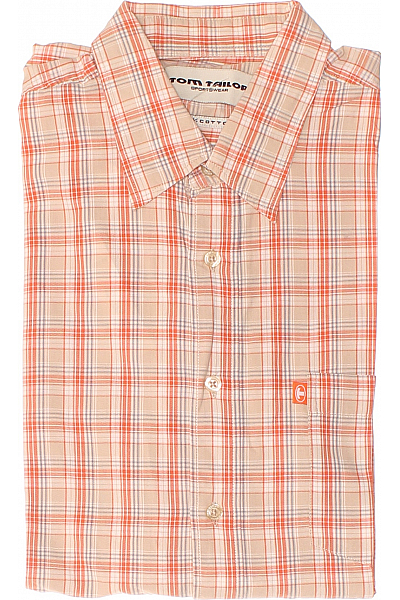 TOM TAILOR Pánská Košile Oranžová Second Hand Vel. M