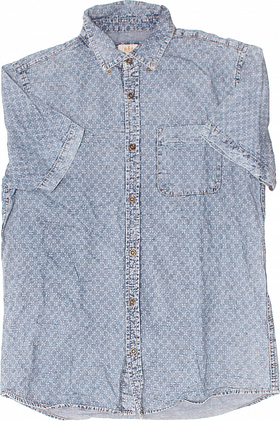 River Island Riflová Pánská Košile Modrá Second hand Vel. M