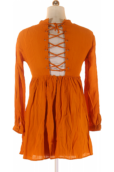 Asos  Šaty s Otevřenými Zády Oranžové Vel. 38