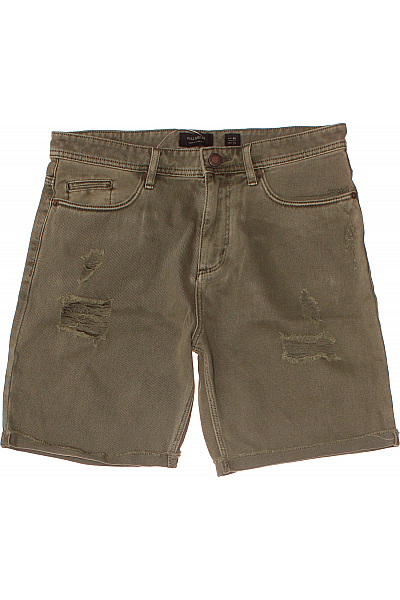 PULL&BEAR Pánské Kraťasy Zelené Second Hand Vel.  40