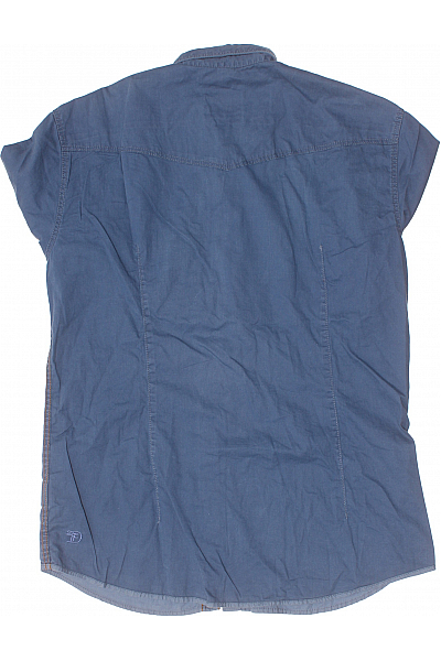 Pánská Košile Jednobarevná Modrá TOM TAILOR Second hand Vel. XL