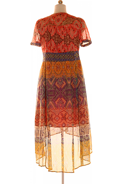 Asymetrické  Šaty Barevné DESIGUAL Second hand Vel. 40