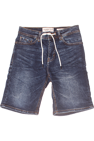 Riflové Pánské Kraťasy Modré PULL&BEAR Vel.  36