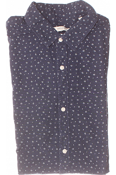 JACK & JONES Vzorovaná Pánská Košile Modrá Vel. L