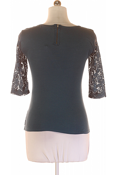 Bershka Dámské Tričko Modré Second hand Vel. M