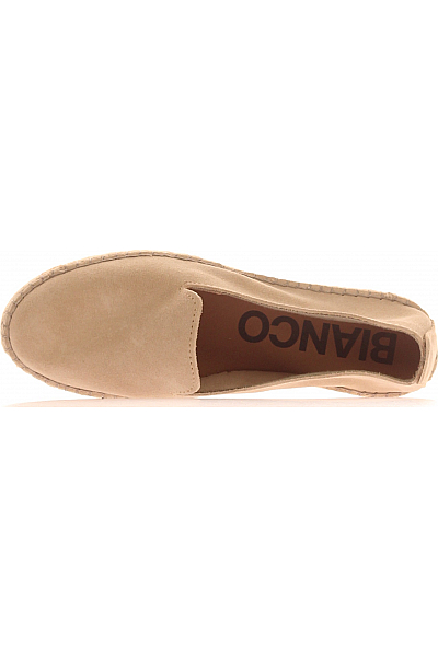 Dámské Espadrilky Kožené Hnědé BIANCO Outlet Vel. 36