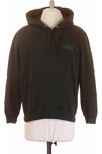 Pánská Mikina Zelená Alpha Industries Second hand Vel. L