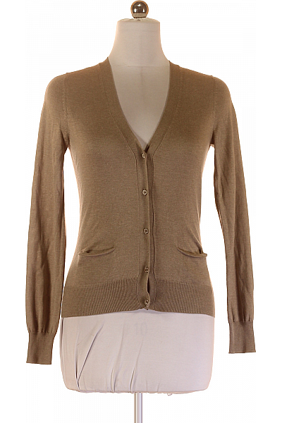 Dámský Cardigan Hedvábný Béžový Massimo Dutti Vel. M