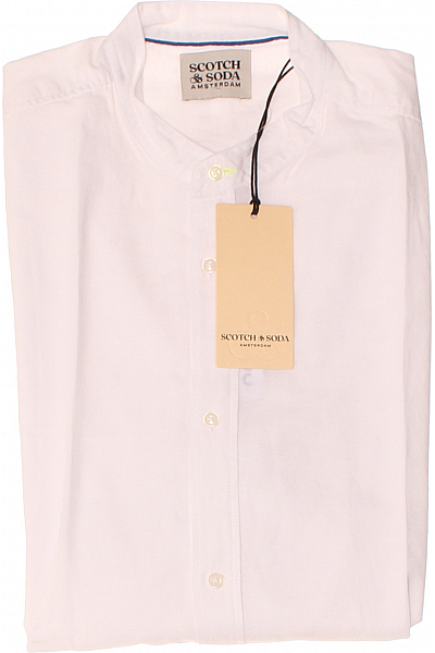 Pánská Košile Jednobarevná Bílá Scotch & Soda Vel. M