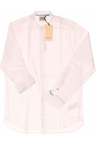 Pánská Košile Jednobarevná Bílá Scotch & Soda Vel. M
