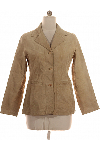 SAINT TROPEZ Dámské Blejzr Kožený Béžový Second Hand Vel. XL