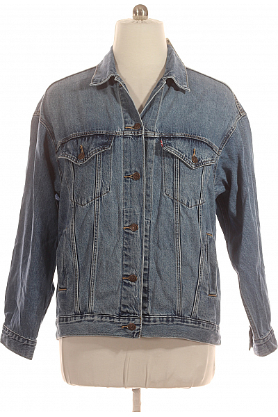 Džínová Pánská Bunda Modrá LEVIS Second Hand Vel. S