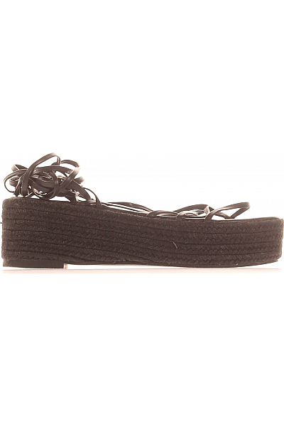 GLAMOROUS Dámské Espadrilky Koženkové Černé Vel.  40