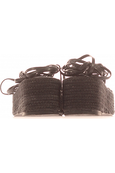 GLAMOROUS Dámské Espadrilky Koženkové Černé Vel.  40