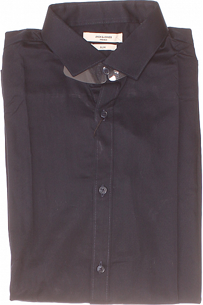 Pánská Košile Jednobarevná Modrá JACK & JONES Vel. M