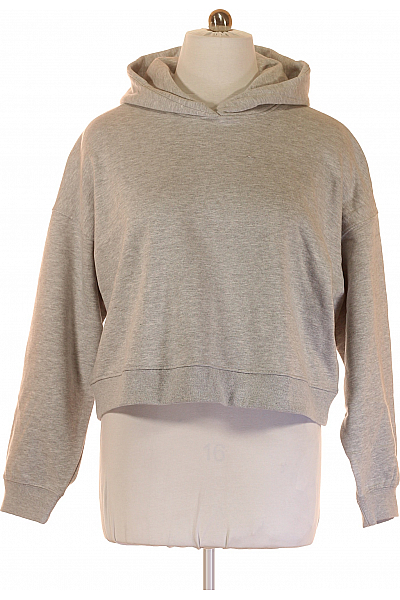 Dámská Mikina Bez Zapínání Šedá Bershka Second Hand Vel. XL