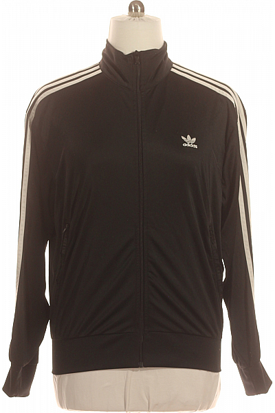 ADIDAS Sportovní Pánská Mikina Černá Second Hand Vel.  M