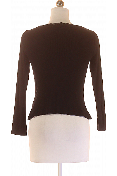 VERO MODA Jednoduché Dámské Tričko Černé Second hand Vel. 36