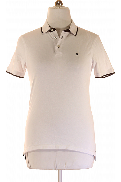 Pánské Tričko Bílé JACK & JONES Vel. L