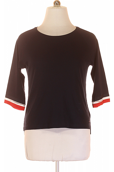 Dámské Tričko S Potiskem Modré TOMMY HILFIGER Vel. L