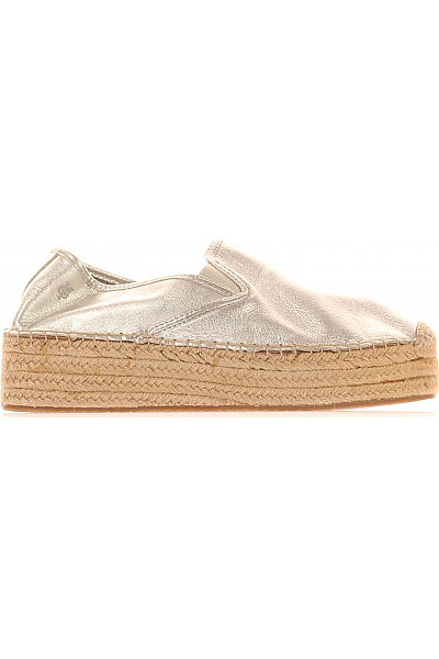Dámské Espadrilky Kožené Stříbrné Marc O´Polo Vel.  39