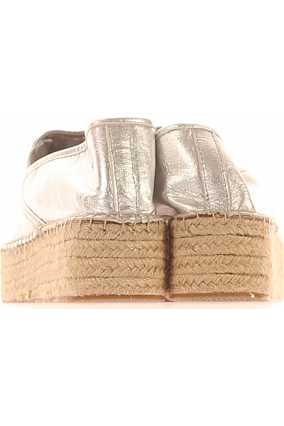 Dámské Espadrilky Kožené Stříbrné Marc O´Polo Vel.  39