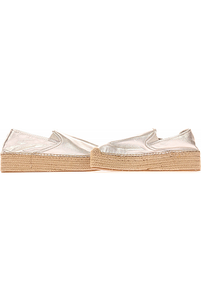 Dámské Espadrilky Kožené Stříbrné Marc O´Polo Vel.  39