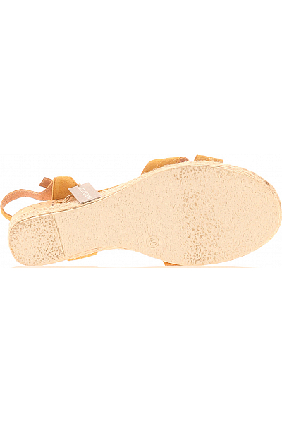 Dámské Espadrilky Kožené Oranžové MARCO TOZZI Vel. 40