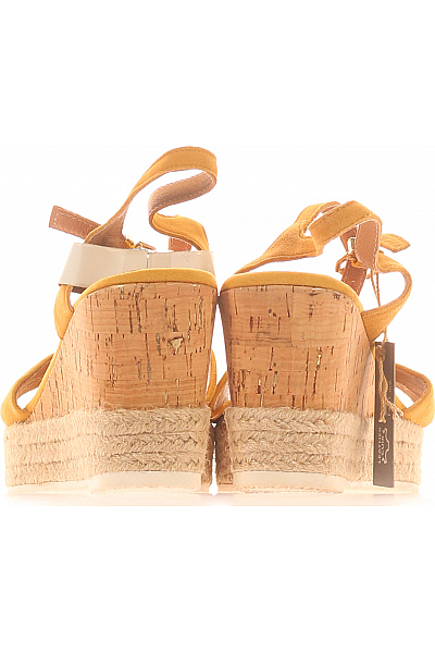 Dámské Espadrilky Kožené Oranžové MARCO TOZZI Vel. 40