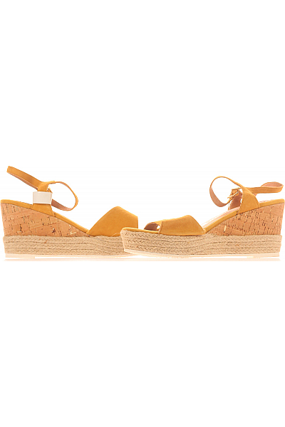 Dámské Espadrilky Kožené Oranžové MARCO TOZZI Vel. 40