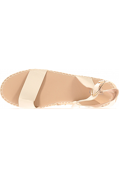 Dámské Espadrilky Koženkové Bílé