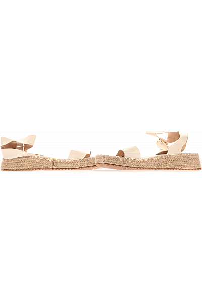 Dámské Espadrilky Koženkové Bílé