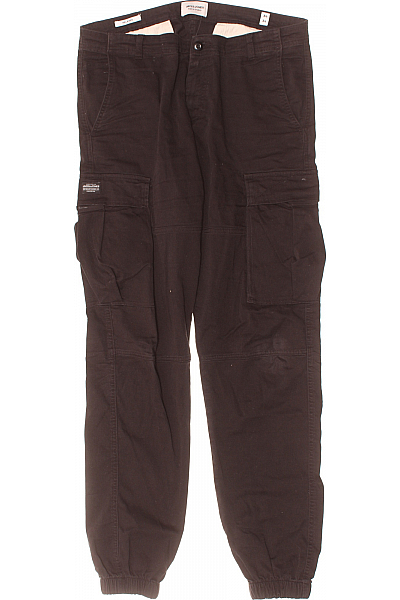 Pánské Kalhoty Kapsáče Černé JACK & JONES Vel. 34