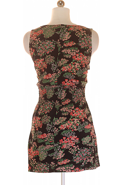  Šaty s Květinovým Potiskem Černé Topshop Vel. 40